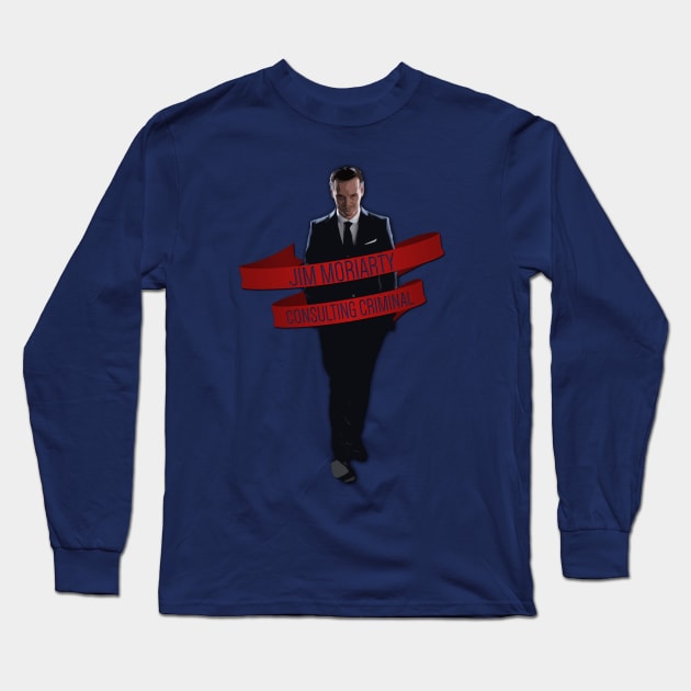 Jim Moriarty- Consulting Criminal Long Sleeve T-Shirt by Jijarugen